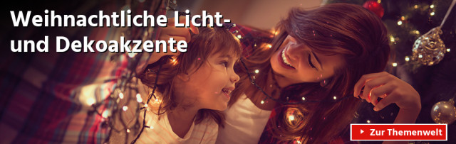 Weihnachtliche Licht-<br/>und Dekoakzente