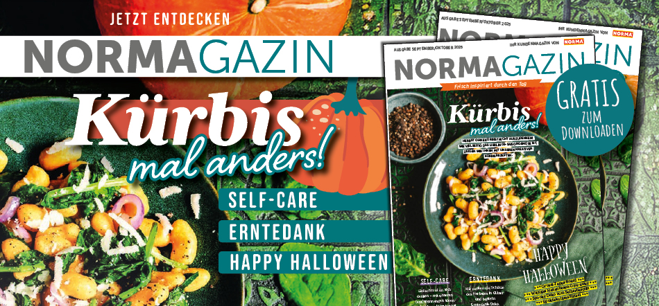 NORMAgazin entdecken. Zum digitalen Prospekt NORMAgazin September/Oktober (möglicherweise nicht vollständig barrierefrei)