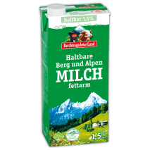 Haltbare Berg und Alpen Milch