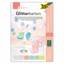 Glitterkarton 6 Blatt