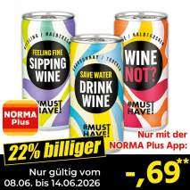 Nur gültig vom 08.06. bis 14.06.2026 und nur mit der NORMA Pluss App 22% billiger: –,69