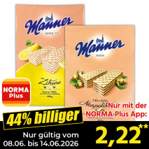 Nur gültig vom 08.06. bis 14.06.2026 und nur mit der NORMA Pluss App 44% billiger: 2,22