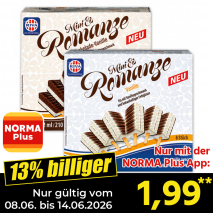 Nur gültig vom 08.06. bis 14.06.2026 und nur mit der NORMA Pluss App 13% billiger: 1,99