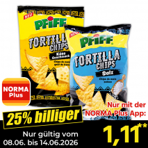 Nur gültig vom 08.06. bis 14.06.2026 und nur mit der NORMA Pluss App 25% billiger: 1,11
